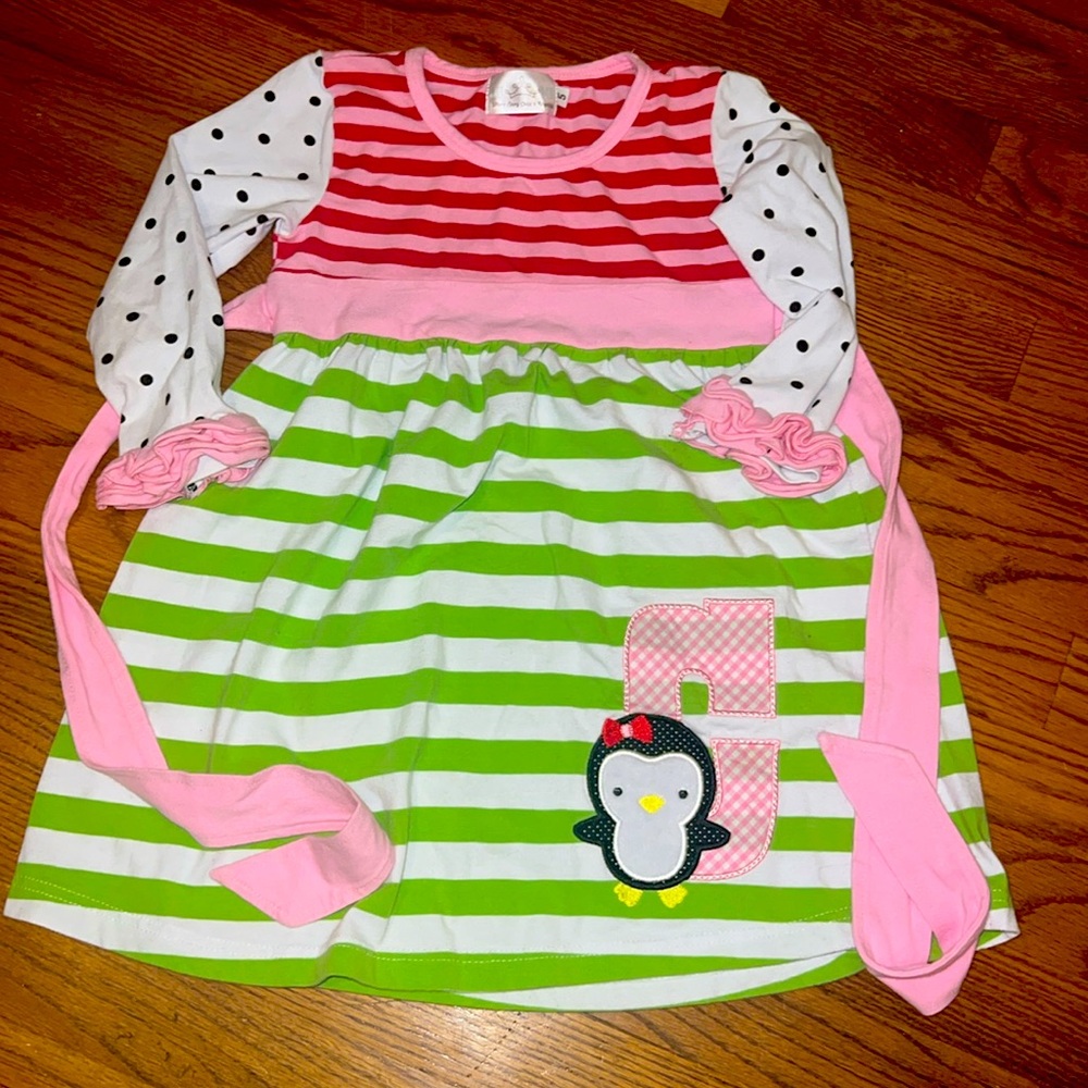 Appliquéd Girls 5 Winter Boutique dress